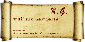 Mrázik Gabriella névjegykártya