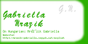 gabriella mrazik business card
